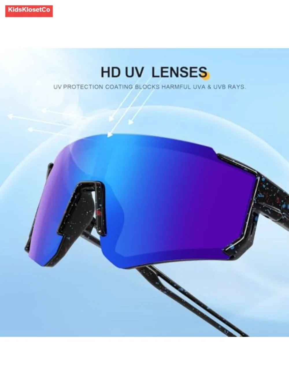 3PK Kids Sunglasses Youth Baseball Sports Cycling Goggles UV Protection